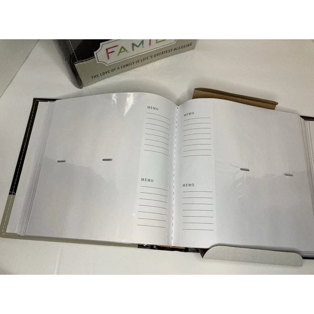 Family Photo Album 2-Up With Memo Space Pocket For Cover Photo Lot Of 2 Albums